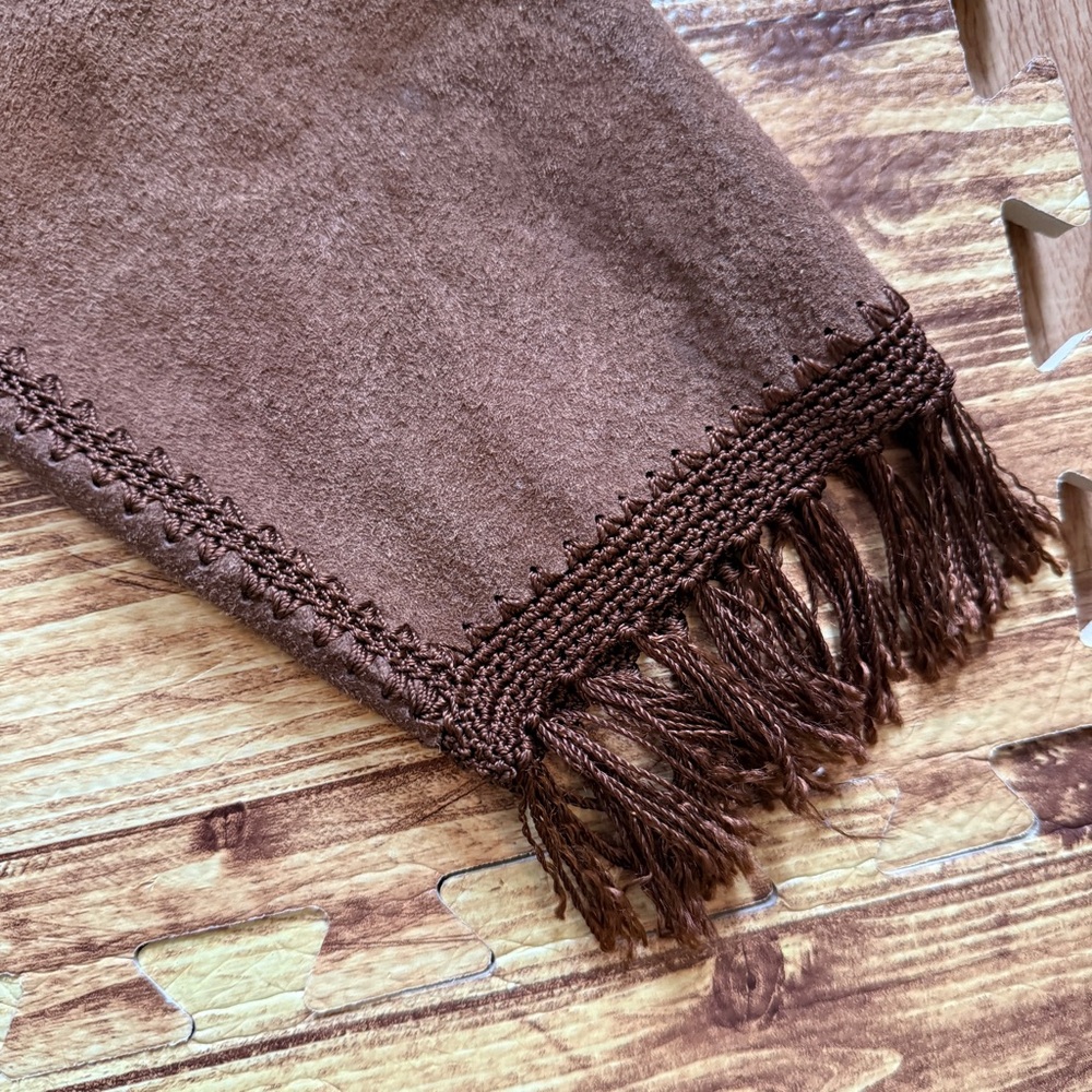 Brown Fringe Button-Front Jacket - image 9